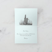 グレーの子猫パーソナライズされた折り札 ノートカード (内部)