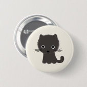 グレーの子猫 缶バッジ (正面&裏面)