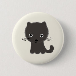 グレーの子猫 缶バッジ