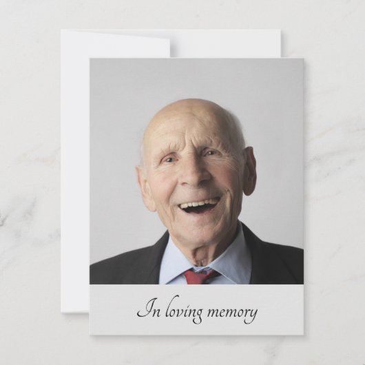 グレーの家族が写真と共に発表を通過 招待状 (正面)