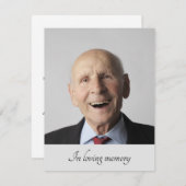 グレーの家族が写真と共に発表を通過 招待状 (正面/裏面)