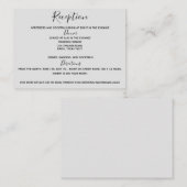 グレーの封筒の結婚式の招待状　レセプション エンクロージャーカード (正面/裏面)