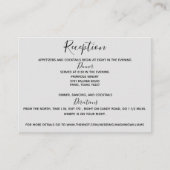 グレーの封筒の結婚式の招待状　レセプション エンクロージャーカード (正面)