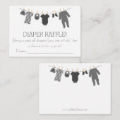 グレーの小さな服 おむつくじチケット エンクロージャーカード (正面/裏面)