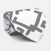 グレーの山違う形の幾何学的パターン ネクタイ (ロール)