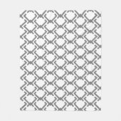 グレーの山違う形の幾何学的パターン フリースブランケット (正面)