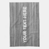 グレーの布地-テキストの追加-カスタマイズ可能 キッチンタオル (縦)