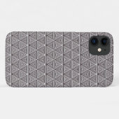 グレーの幾何学的な調和 モダンなミニマリズム Case-Mate iPhoneケース (裏面(横))