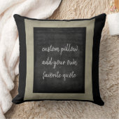 グレーの引用文用カスタム枕を追加 クッション (ブランケット)