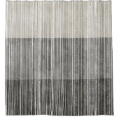 グレーの影付きパタストライプのーン シャワーカーテン (正面)