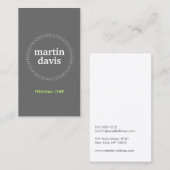 グレーの微妙な円 名刺 (正面/裏面)