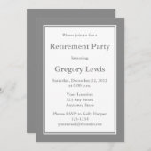 グレーの招待状パーソナライズされたまたはお知らせ 招待状 (正面/裏面)