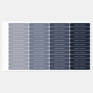 グレーの接着剤の子供の名前 ラベル