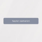 グレーの接着剤の子供の名前 ラベル (デザイン2)