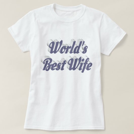 グレーの文字Tシャツを持つ妻 Tシャツ (デザイン正面)