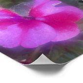 グレーの日々の紫の花のポスター ポスター (角)