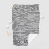 グレーの木目パターンのシェード ゴルフタオル (インサイチュ)