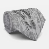 グレーの木目模様のシェード ネクタイ (ロール)