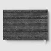 グレーの木製 ウェディングゲストブック ライトストリング ゲストブック (裏面)