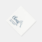 グレーの未来のミセス モダン ブライダル シャワー スタンダードカクテルナプキン (角)