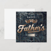 グレーの未来的な父の日カード 招待状 (正面/裏面)