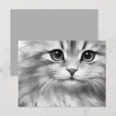 グレーの様々な色合いの可愛い猫 ポストカード (正面/裏面)