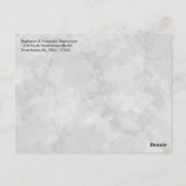 グレーの水の結婚色の感謝のカスタム3 Photo ポストカード (裏面)