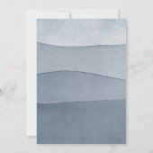 グレーの水彩画 男の子の洗礼 招待状 (裏面)