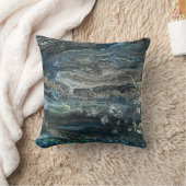 グレーの海'19アクリル絵画の夢 クッション (ブランケット)