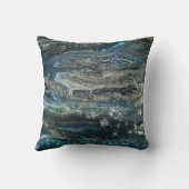 グレーの海'19アクリル絵画の夢 クッション (裏面)