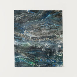 グレーの海'19アクリル絵画の夢 タペストリー