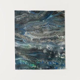 グレーの海'19アクリル絵画の夢 タペストリー