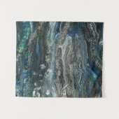 グレーの海'19アクリル絵画の夢 タペストリー (正面(横))