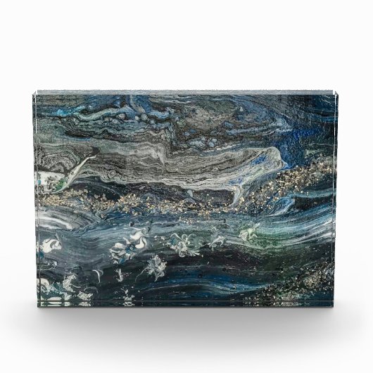 グレーの海'19アクリル絵画の夢 フォトブロック (正面)