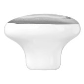 グレーの犬の手のプリント セラミックノブ (側面)