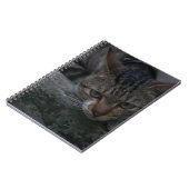 グレーの猫の外観 ノートブック (左側)