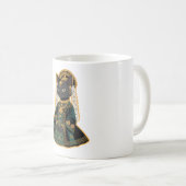 グレーの猫の花嫁の女神のコーヒーマグ コーヒーマグカップ (正面右)