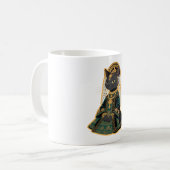 グレーの猫の花嫁の女神のコーヒーマグ コーヒーマグカップ (正面左)