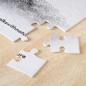 グレーの猫ステラ ジグソーパズル (側面)