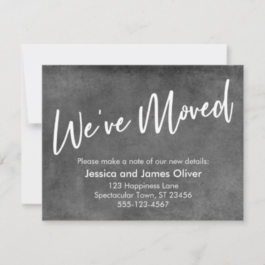 グレーの発表に関するグランジ引っ越しました 招待状 (正面)