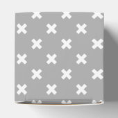 グレーの白い十字縫い フェイバーボックス (上部)