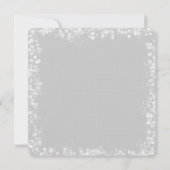 グレーの白のぼかしウェディング 招待状 (裏面)