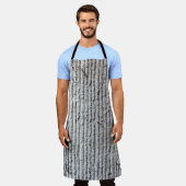 グレーの石壁のテクスチャ。~を使った石垣の質感 エプロン (着用した状態)