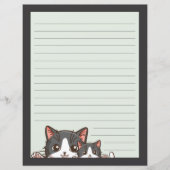 グレーの紙が並んだ2匹のグレーの子猫 (正面)