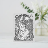 グレーの素敵なポストカード ポストカード (スタンド正面)