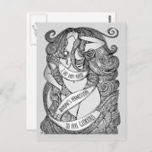 グレーの素敵なポストカード ポストカード (正面/裏面)