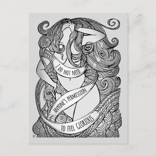 グレーの素敵なポストカード ポストカード (正面)