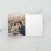 グレーの素朴木のメイソンjar日付写真を保存 招待状 (内部)