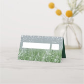 グレーの緑が護衛の季節結婚しただ プレイスカード (正面)