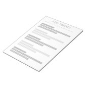 グレーの習慣トラッカー ノートパッド (アングル)